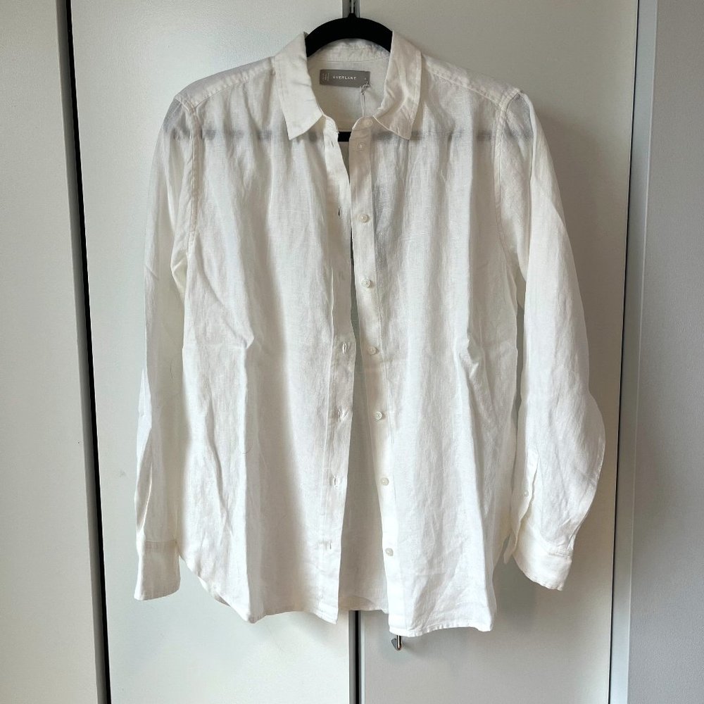 Everlane Linen Relaxed Shirt, White Size 6
